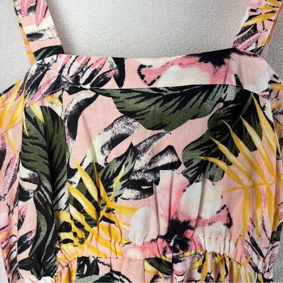 NWT Lascana Tropical Colorful Buttoned Romper Women Sz 4 Beach Chic - Picture 7 of 10